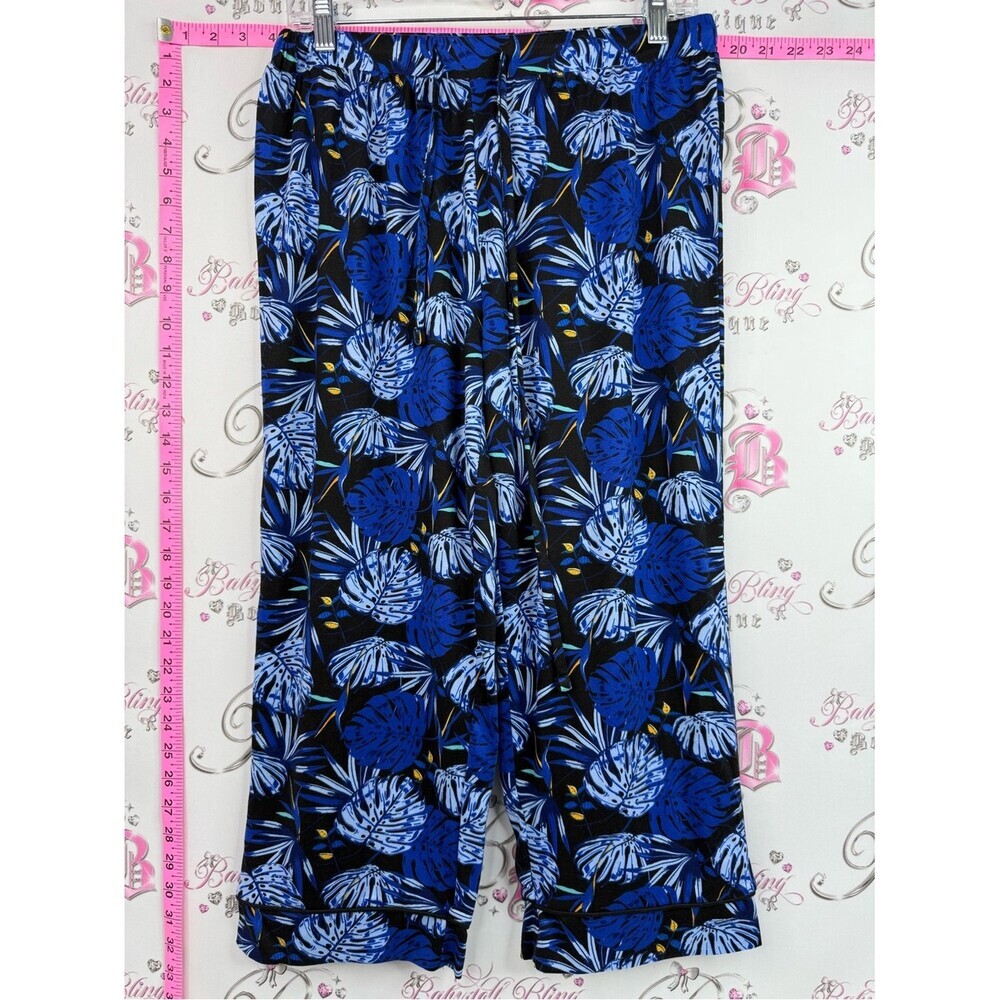 Fabulous just like you pants flare leg Tropical Blue Printed Wide-Leg Pants